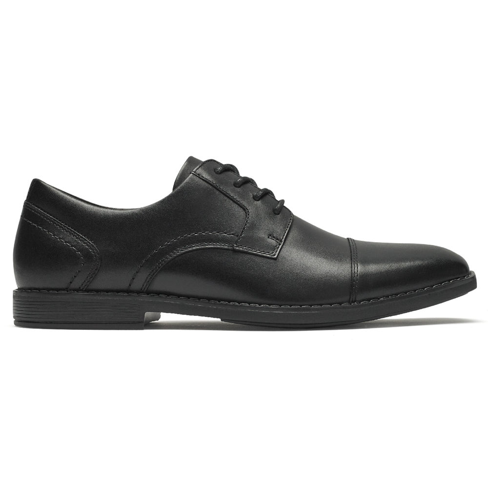 Rockport Mens Slayter Cap Toe Blucher - Oxfords Black - RBJ648152